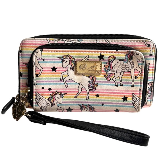 Betsey Johnson Luv Betsey Unicorn Wallet Wristlet - Picture 1 of 11